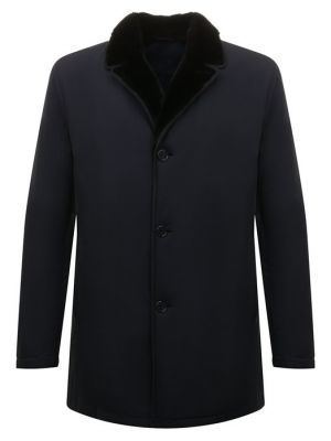 Пуховое пальто Andrea Campagna синее