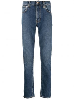 Slank skinny jeans Nudie Jeans blå