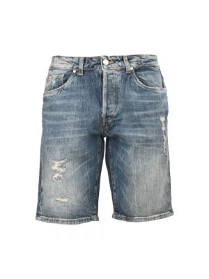 Szorty jeansowe z przetarciami slim fit Liu Jo niebieskie