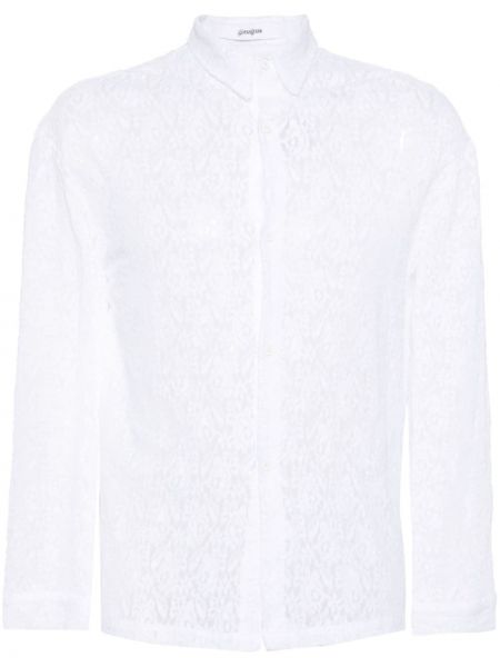 Φλοράλ πουκάμισο με δαντέλα Gimaguas λευκό