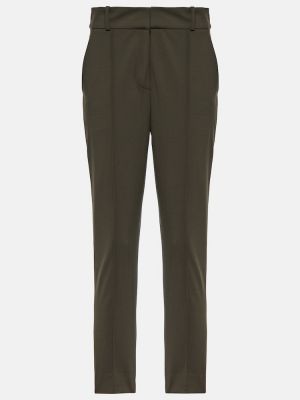 Pantaloni di lana slim fit Veronica Beard grigio