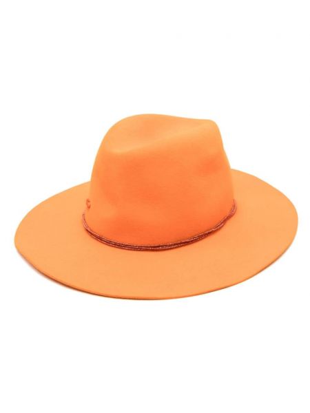 Oranžový plstěný klobouk Borsalino