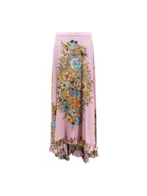 Długa spódnica w kwiatki Etro fioletowa