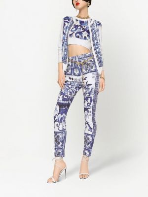 Skinny jeans mit print Dolce & Gabbana