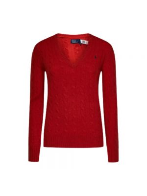 Sweter z długim rękawem Ralph Lauren czerwony