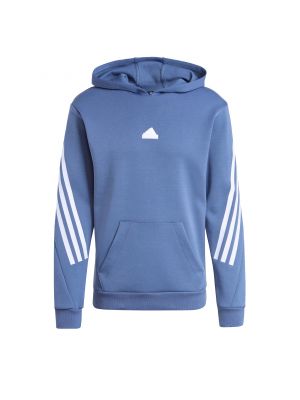 Пуловер на райета Adidas Sportswear синьо
