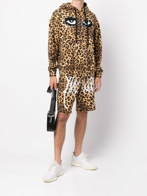 Sudadera con capucha con estampado leopardo Haculla marrón