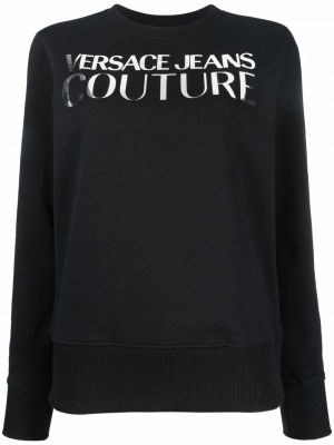 Суитчър с кръгло деколте Versace Jeans Couture черно