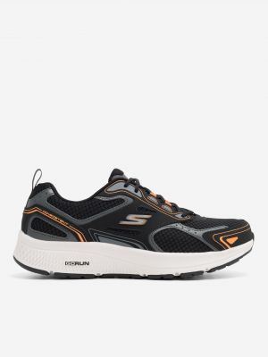 Kožené běžecké boty Skechers černé