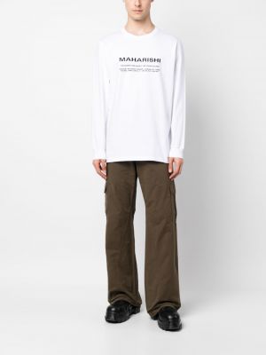 T-krekls ar apdruku Maharishi balts