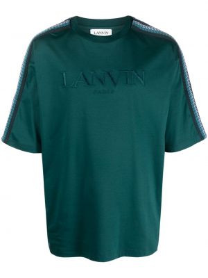 T-shirt di pizzo Lanvin verde