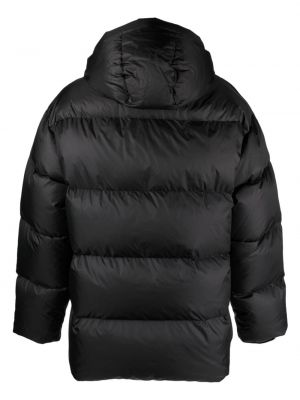 Prošívaná péřová bunda na zip s kapucí Ienki Ienki černá