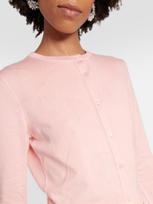 Cardigan di seta di cotone Carolina Herrera rosa