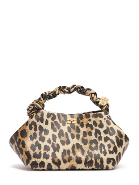 Leopard trykt mini taske Ganni