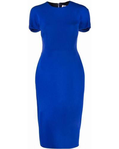 Mini šaty Victoria Beckham modrá