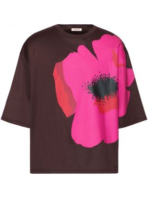 T-shirt en coton à fleurs à imprimé Valentino Garavani