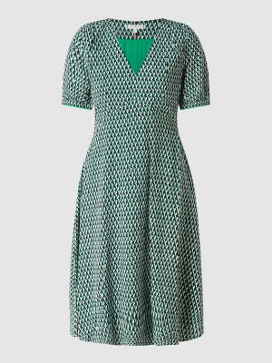 Sukienka z wiskozy Tommy Hilfiger zielona