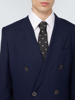 Jacquard selyem nyakkendő Dolce&gabbana fekete