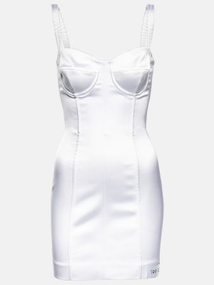 Saténové šaty Dolce&gabbana biela