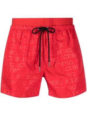 Trykt shorts Iceberg rød