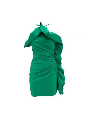 Sukienka mini z falbankami Parosh zielona