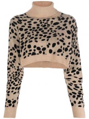 Pullover mit print mit leopardenmuster Semicouture