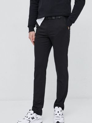 Spodnie dopasowane Calvin Klein czarne