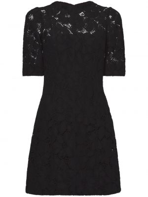 Csipkés virágos mini ruha Proenza Schouler fekete