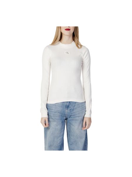 Haut en tricot Calvin Klein Jeans blanc
