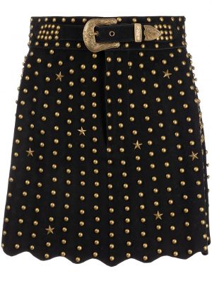 Semišové mini sukně Retrofete - černá