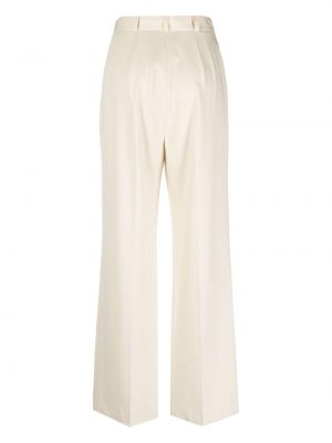 Spodnie plisowane Harris Wharf London białe