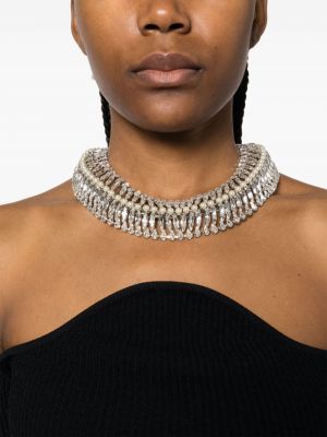 Náhrdelník s perlami Saint Laurent stříbrný