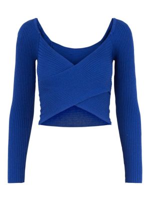 Пуловер Pieces Tall синьо