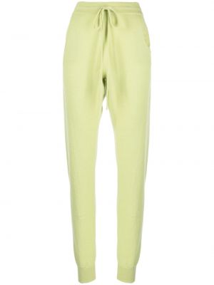 Плетени кашмирени спортни панталони Teddy Cashmere зелено
