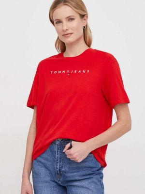 Тениска Tommy Jeans червено