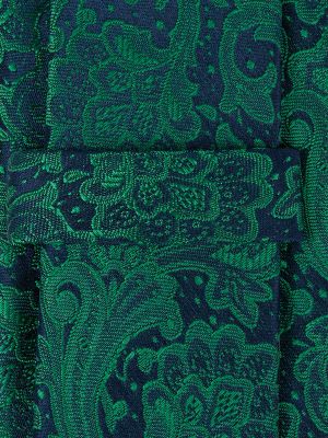 Jedwabny krawat z wzorem paisley Monti zielony