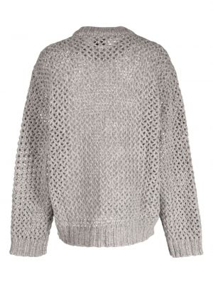 Sweter wełniany z wełny merino Holzweiler szary