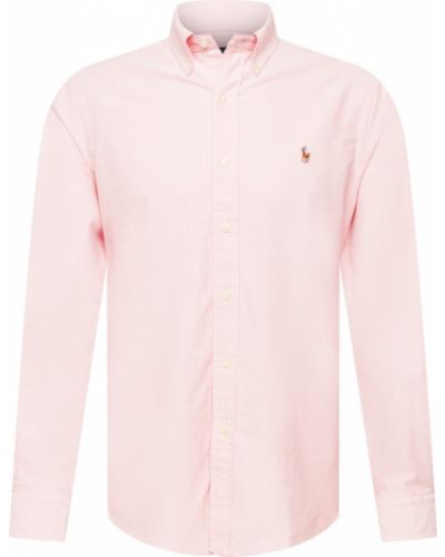 Пухена риза бродирана Polo Ralph Lauren розово