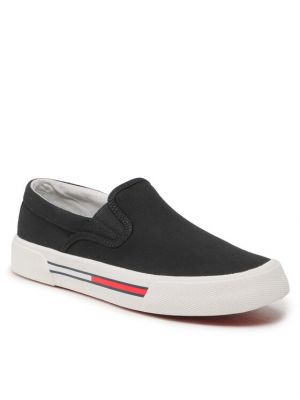 Slip-on ниски обувки Tommy Jeans черно