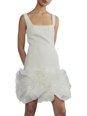 Платье мини с аппликацией Cynthia Rowley белое