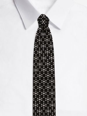 Raštuotas šilkinis kaklaraištis Dolce & Gabbana
