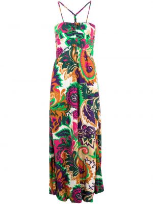 Sukienka długa z nadrukiem z wzorem paisley Ba&sh
