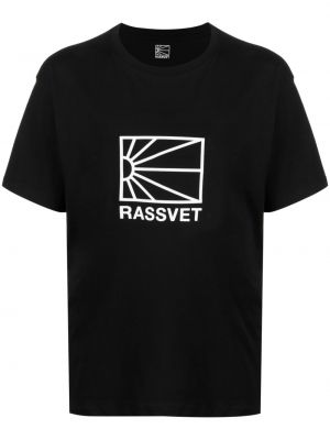 Koszulka bawełniana z nadrukiem Paccbet czarna