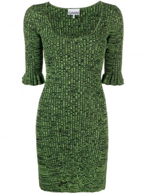 Mini šaty Ganni zelená