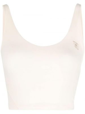 Crop top con stampa Sporty & Rich bianco