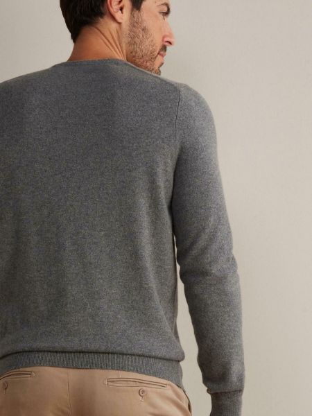 Меланжевый свитер Falconeri серый