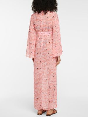 Sukienka długa z nadrukiem Alexandra Miro różowa