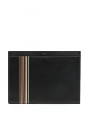 Prugasta torba za laptop Paul Smith crna