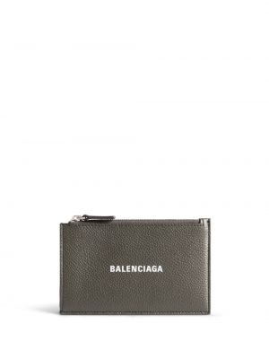 Kožená peňaženka s potlačou Balenciaga