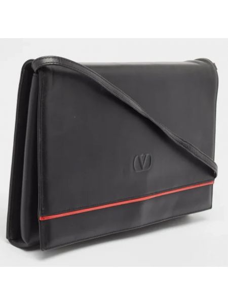 Bolso clutch de cuero Valentino Vintage negro